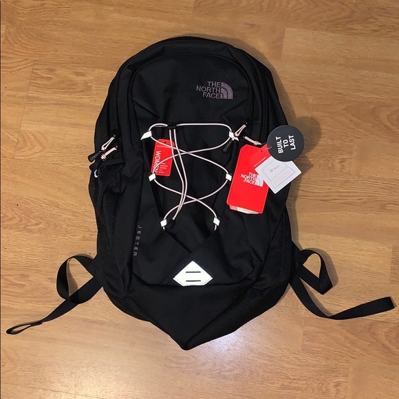 baby pink north face backpack
